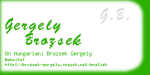 gergely brozsek business card